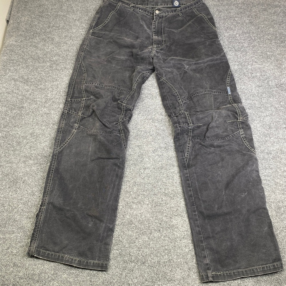 Diesel Italy Mens Pants Faded Black Reinforced Knee Utility Gorp Work Size 34